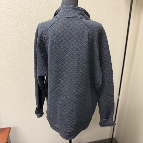 Eddie Bauer Men's Quilted Gray Snap Pullover Sweatshirt. Size XL - Picture 4 of 9